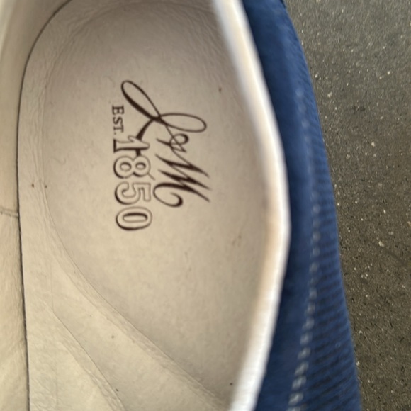Men's Johnson & Murphy 1850 Dark Blue Suade Shoes! Perfect condition. - Picture 2 of 6